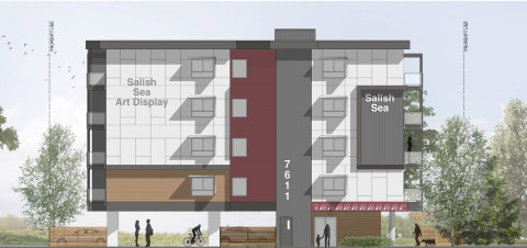 Illustration rendering of the proposed Salish Sea building.