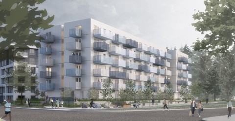 Rendering of the six-storey apartment building at 267 Orwell Street.