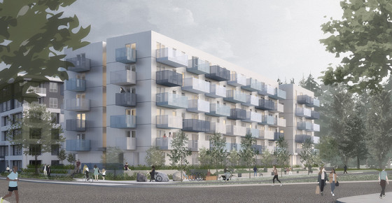 Rendering of the six-storey apartment building at 267 Orwell Street.